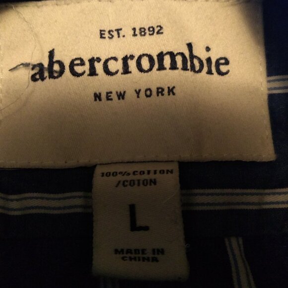 Abercrombie Blue and White Striped Button-Down | Vintage Y2K - Picture 8 of 8